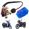MapOut24 Bs6 Bike Cable All OBD Universal Cable with Fast Connectivity Work with All bs6 Bikes Multicolors Cable with Free ELM327 Scanner and with 6 Month Free Replacement Warranty