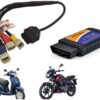 MapOut24 Bs6 Bike Cable All OBD Universal Cable with Fast Connectivity Work with All bs6 Bikes Multicolors Cable Original Branded with ELM327 scanner